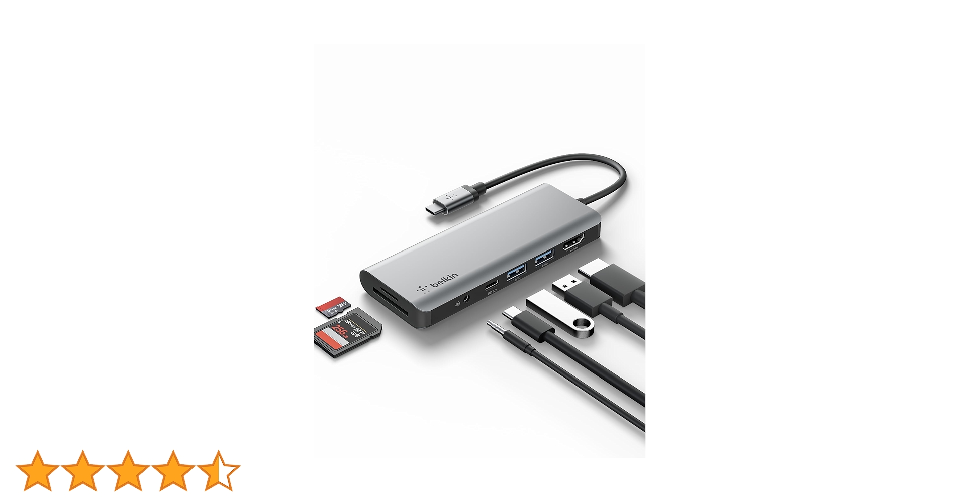 Amazon | Belkin USB-Cハブ 7イン1マルチポートドッキング